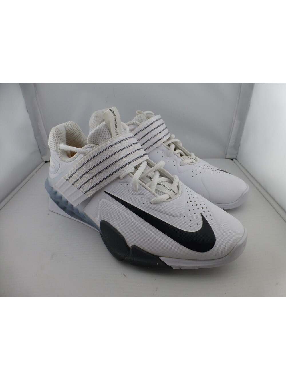 Nike Romaleos Weightlifting Shoes White Black Gray Training Men's 6.5 - M14
